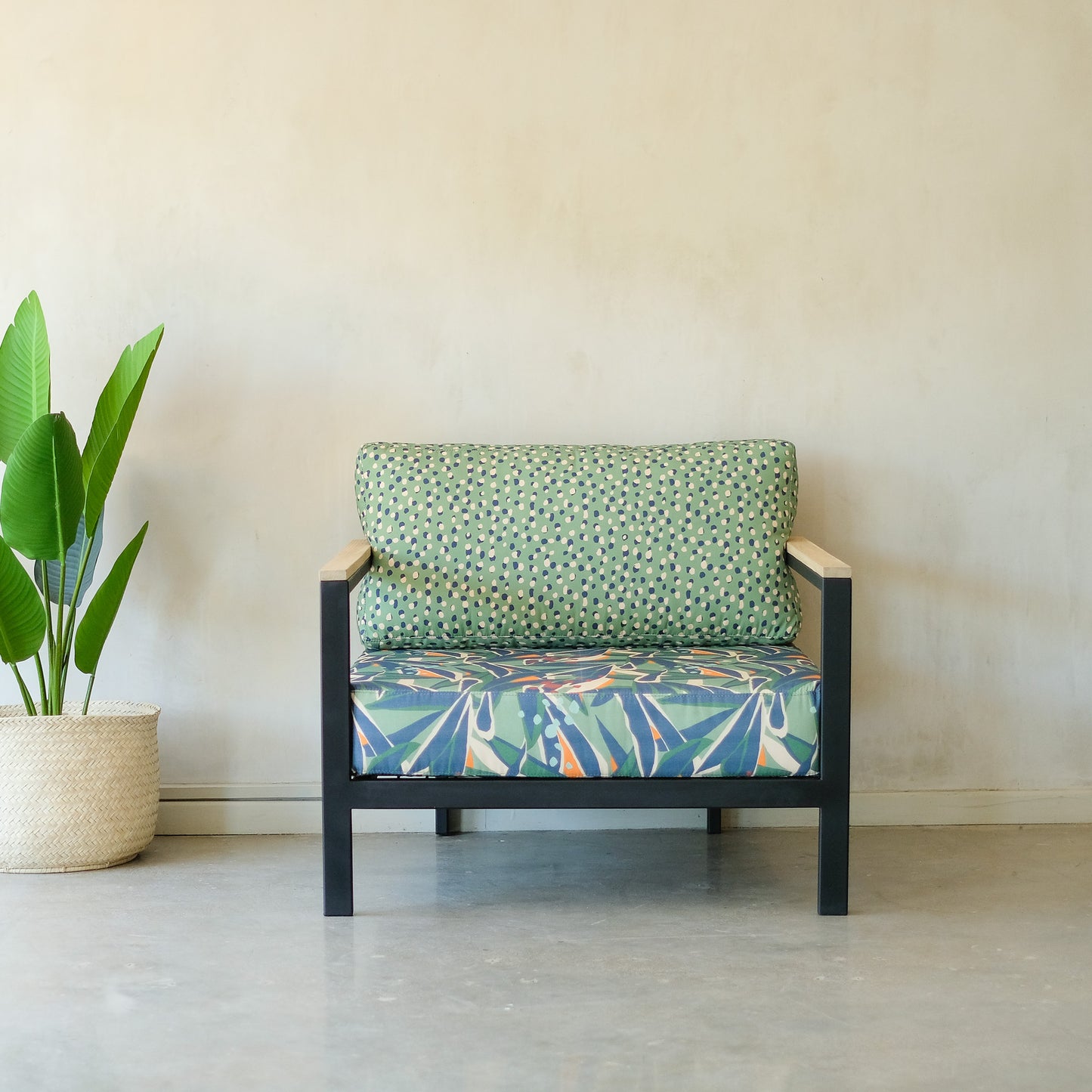 Eclipse Patio Chair // Green Botanical Print