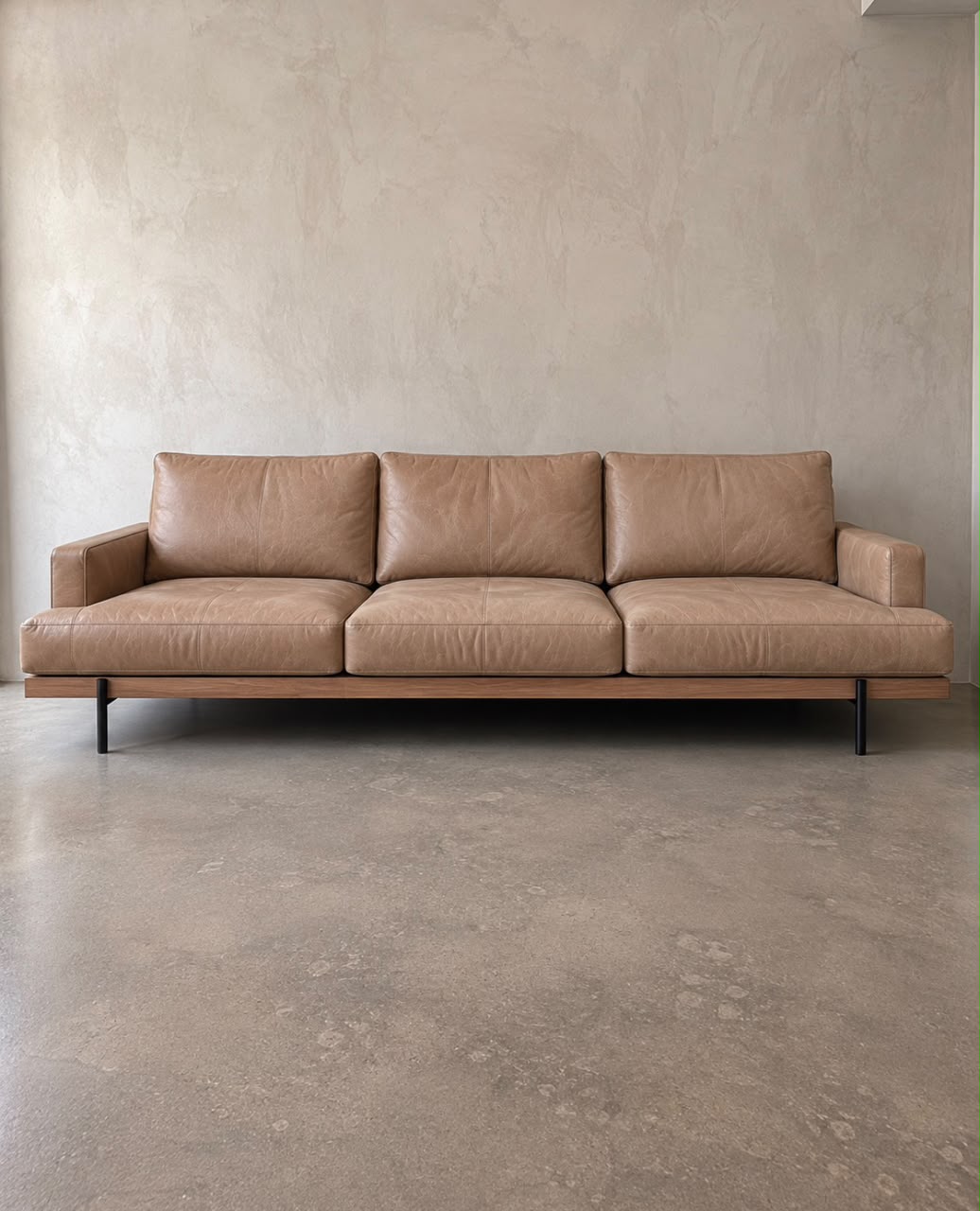 Tokyo Sofa with Steel Legs // Leather